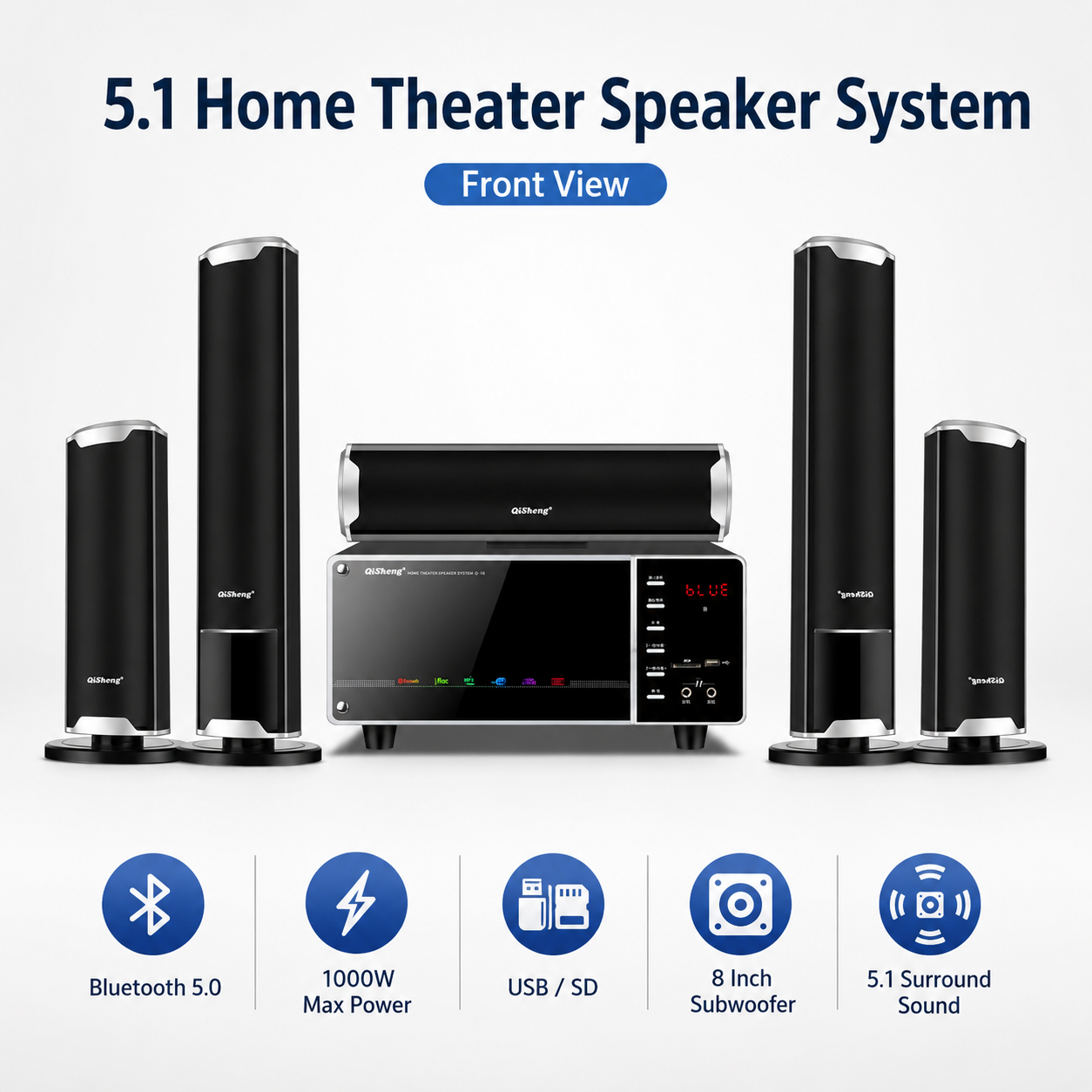 Home Cinema Bose - Speakers Set 1000W 5.0 Bluetooth Speaker