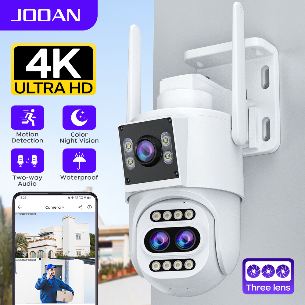 Home Cinema Wall Panels - JOOAN 4K Three Lens WiFi IP