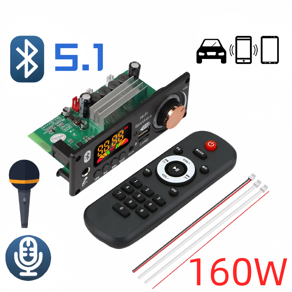 Home Cinema Bluetooth 5.1 - Bluetooth 5.1 MP3 Decoder Board 2*80W
