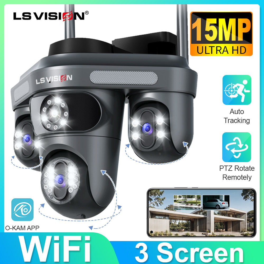 Home Cinema Wall Panels - LS VISION Three Screen Camera WIFI