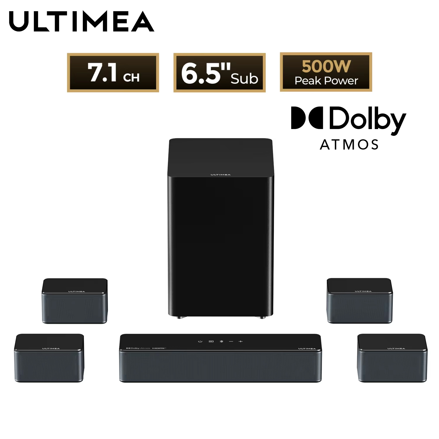 Home Cinema Dolby Atmos 7.1 - ULTIMEA 7.1 Surround Sound System Sound