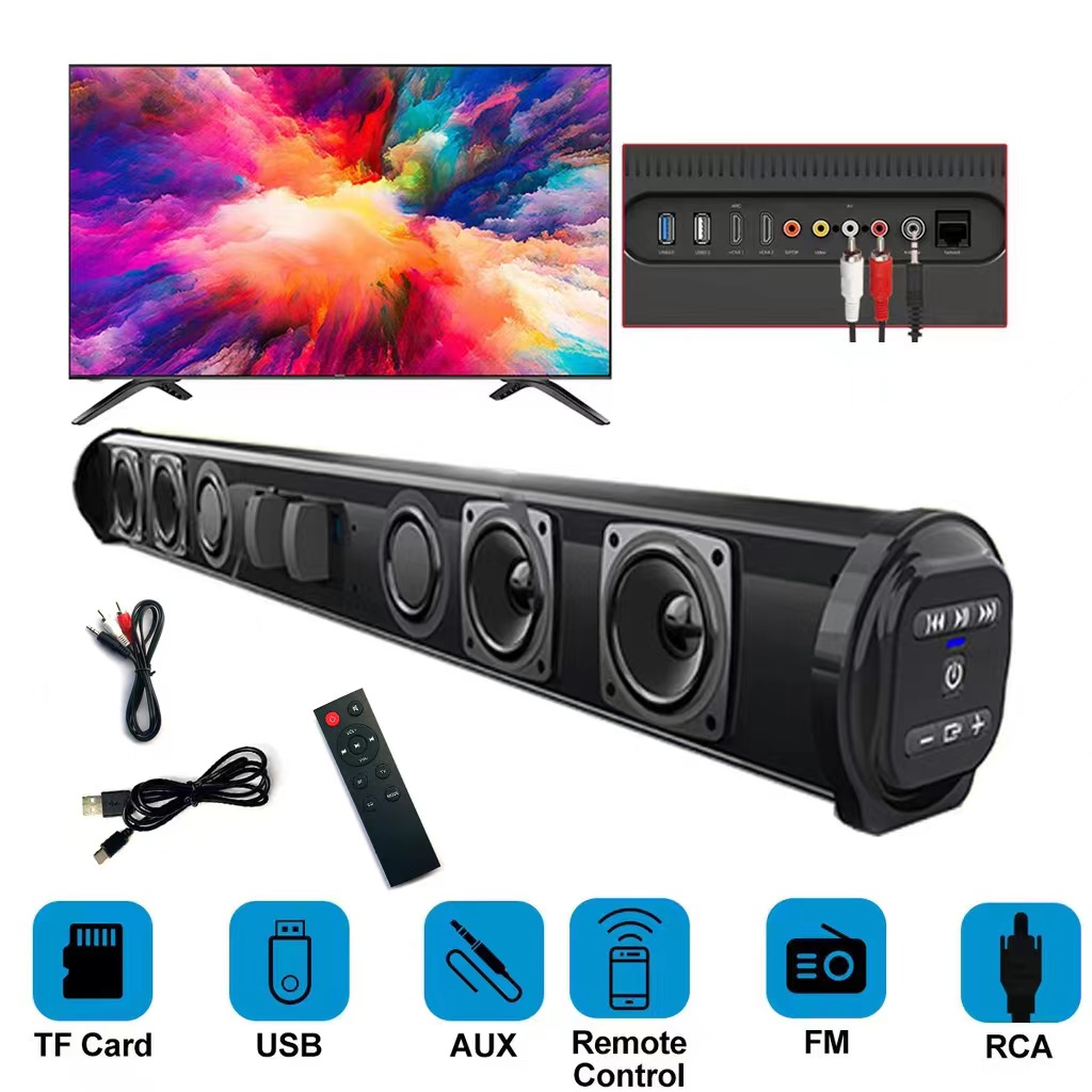 Home Cinema Bluetooth 5.1 - TV Car Sound Bar Wired and