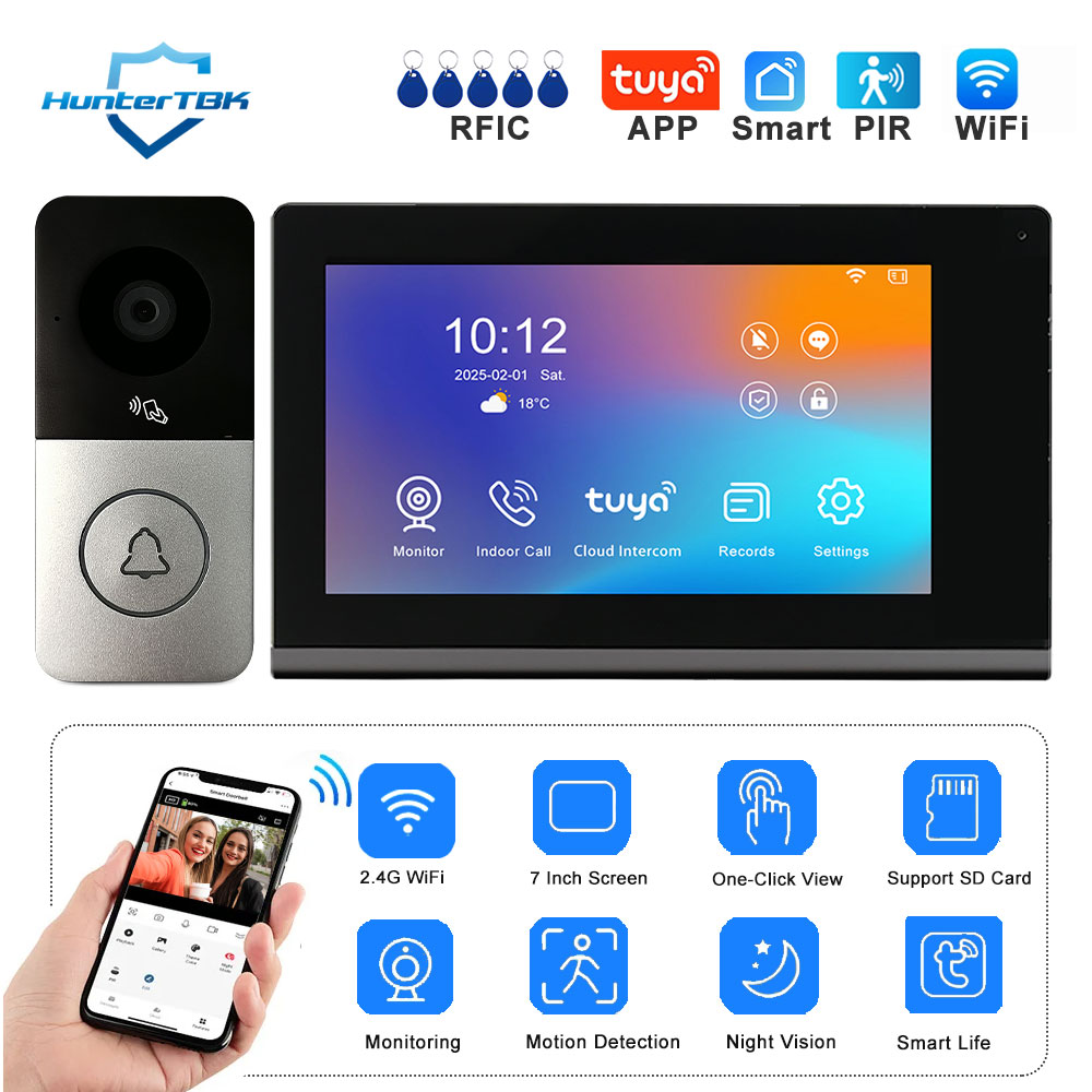 Home Cinema Wall Panels - WiFi Video Intercom 1080P Smart Doorbell
