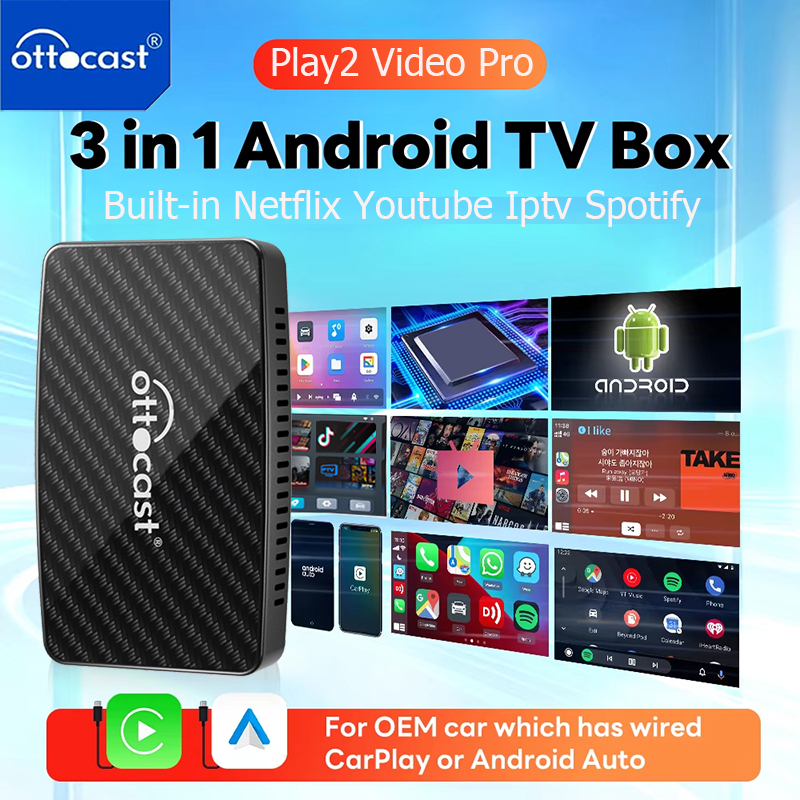 Home Cinema Youtube - OTTOCAST Android Tv Box Wireless CarPlay