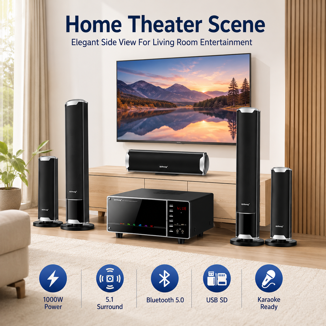Speakers Set 1000W 5.0 Bluetoo - Home Cinema Bose recension och pris
