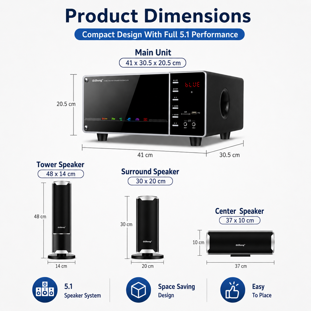 Speakers Set 1000W 5.0 Bluetoo - Home Cinema Bose recension och pris
