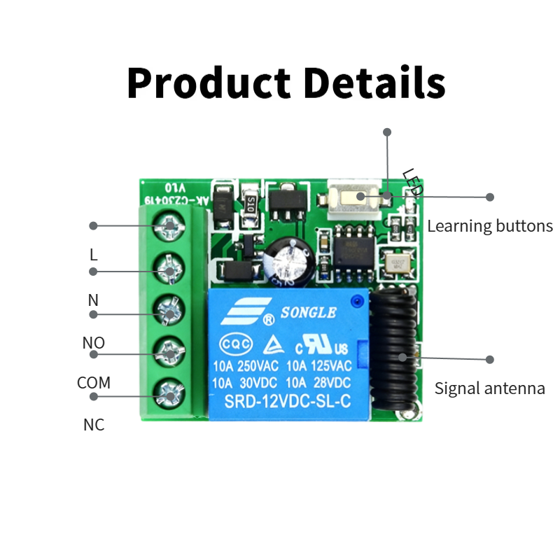 433MHz DIY Wireless Switch DC  - Home Cinema Wireless Speakers recension och pris