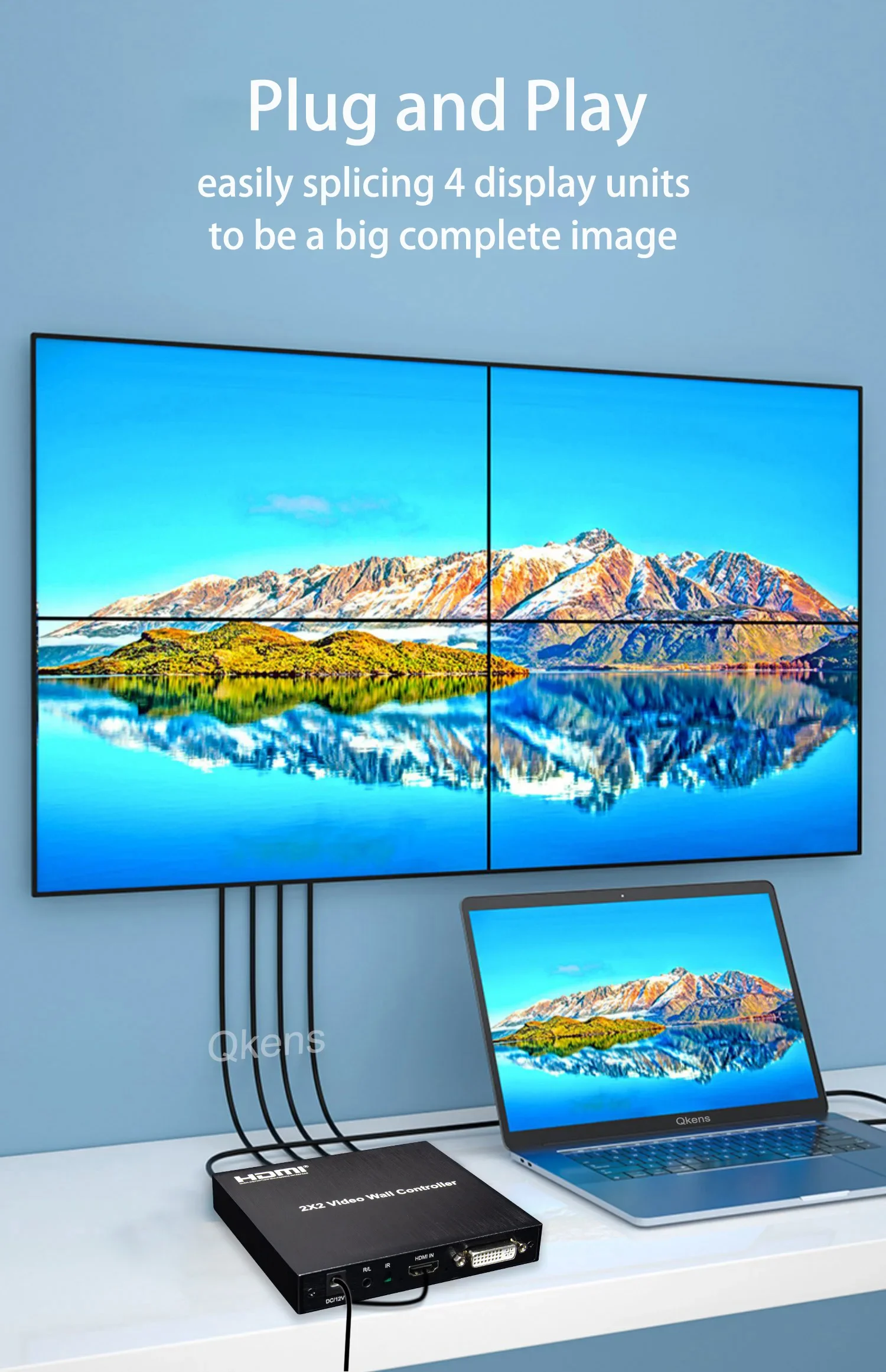4K 1080p 2x2 Video Wall Contro - Home Cinema Wall Panels recension och pris