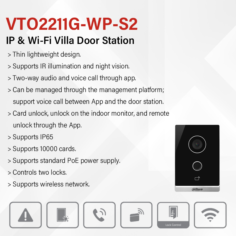 Dahua VTO2211G-WP-S2 2MP WiFi  - Home Cinema Wall Panels recension och pris