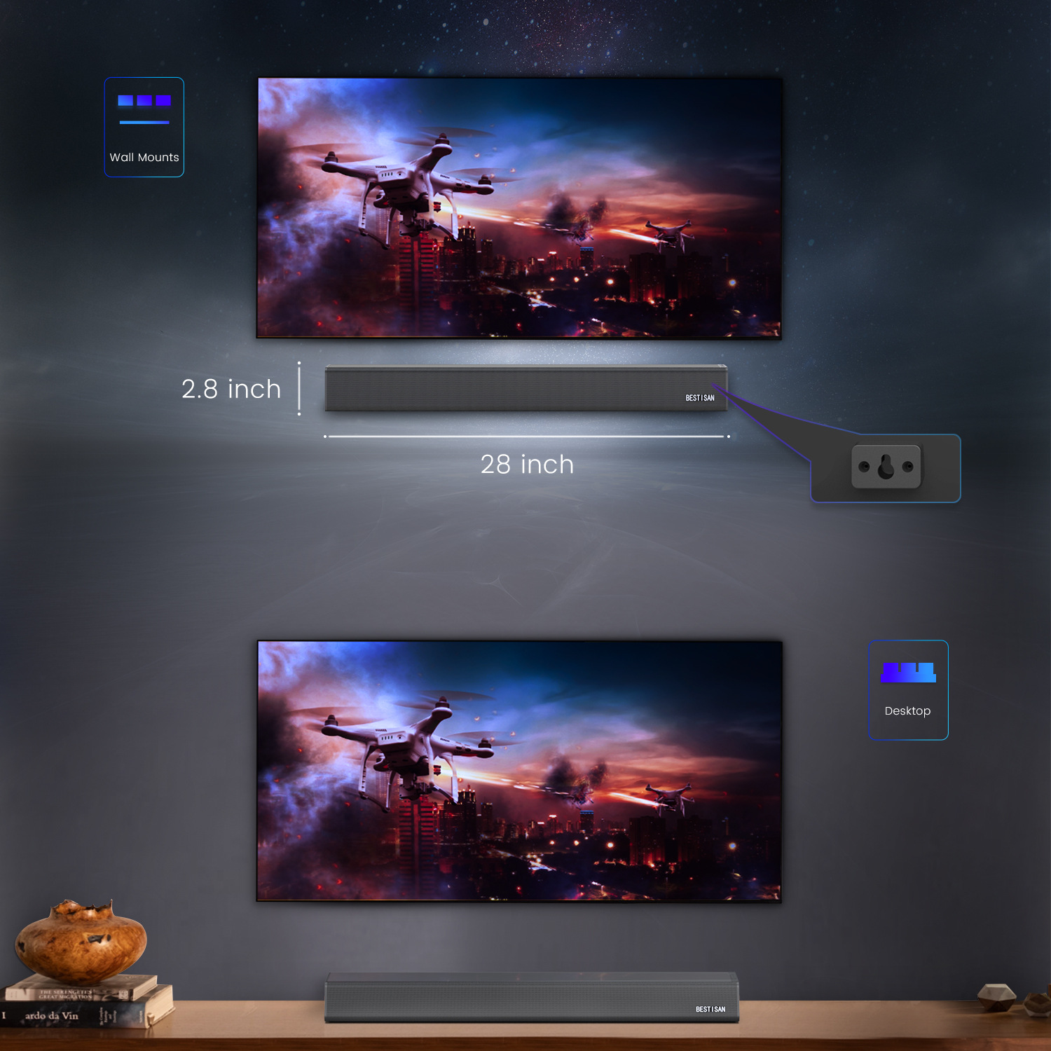 SE05P Wall Soundbar With 3.5mm - Home Cinema Bose recension och pris