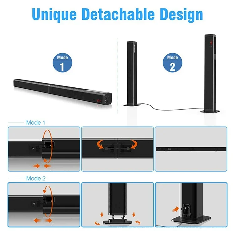 80W TV SoundBar 2.1 Bluetooth  - Home Cinema Bose recension och pris