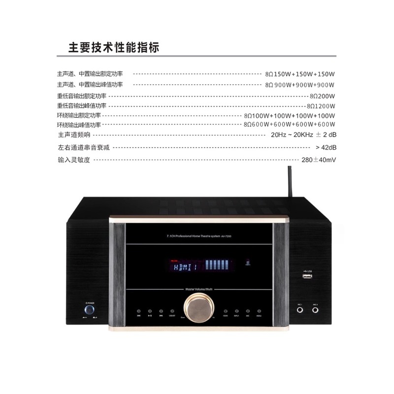 AV-7200 Power Amplifier Home H - Home Cinema Dolby Atmos 7.1 recension och pris