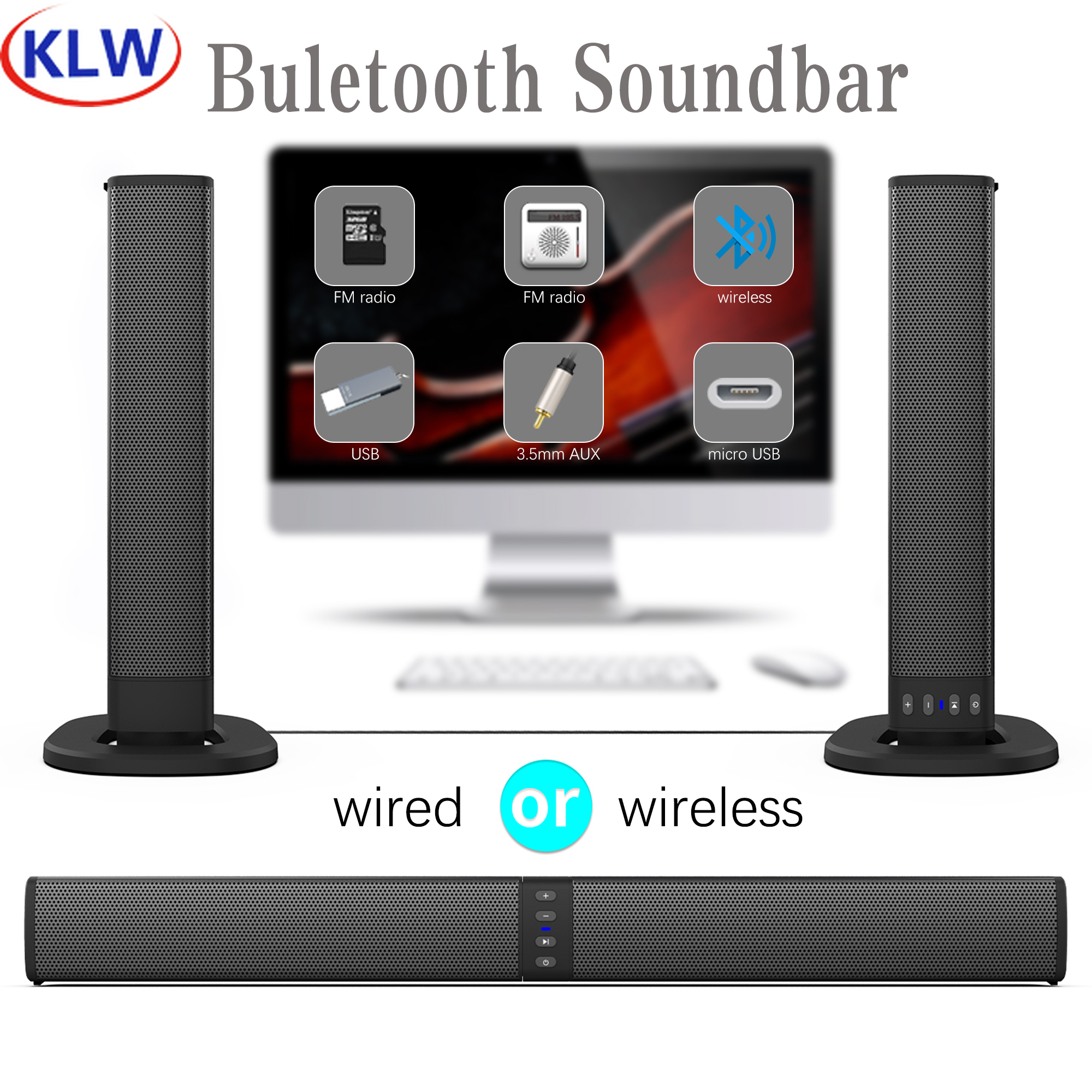 20W Powerful Wireless Soundbar - Home Cinema Bose recension och pris