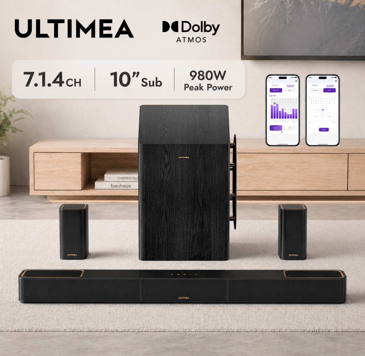 ULTIMEA 7.1.4ch Soundsystem So - Home Cinema Dolby Atmos 7.1 recension och pris
