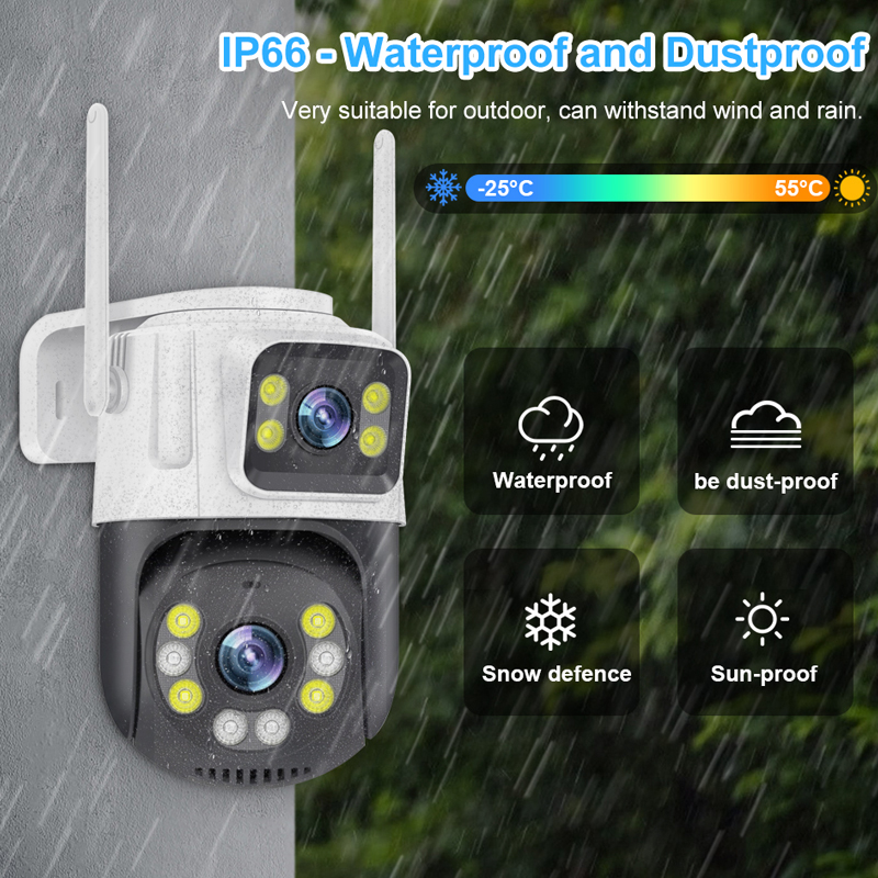 Smar PTZ Wifi Camera 6MP Dual  - Home Cinema Wall Panels recension och pris