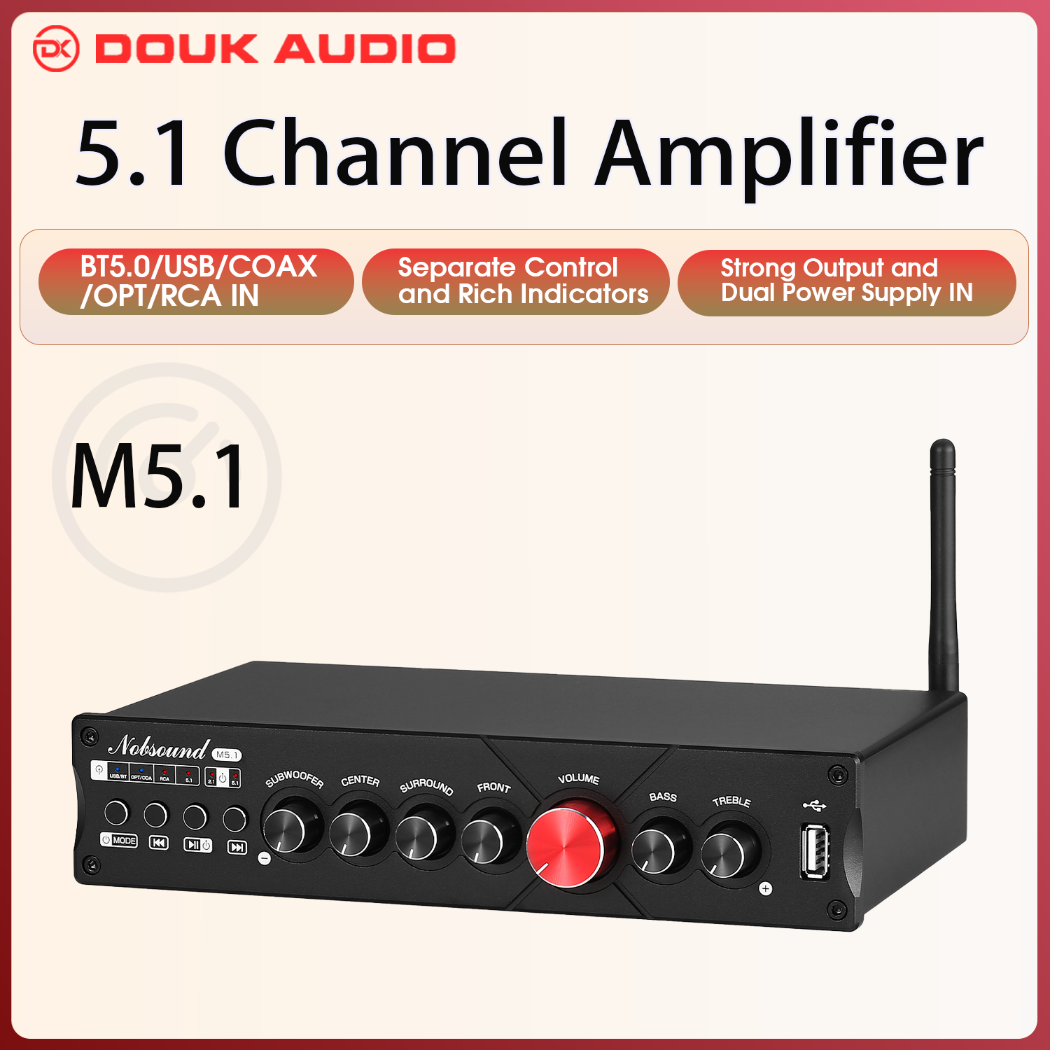 Douk Audio 5.1 Channel Digital - Home Cinema Bluetooth 5.1 recension och pris