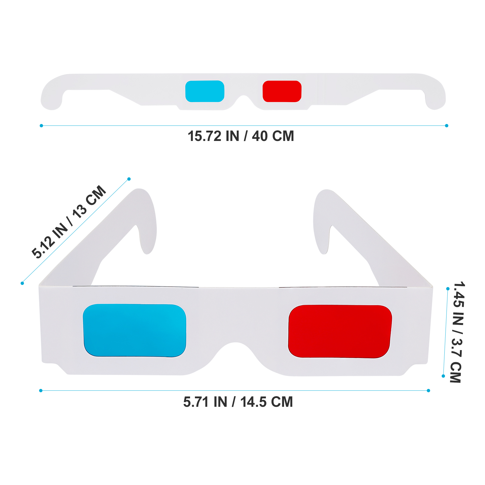 100pcs 3D Glasses Lightweight  - Home Cinema Experience recension och pris