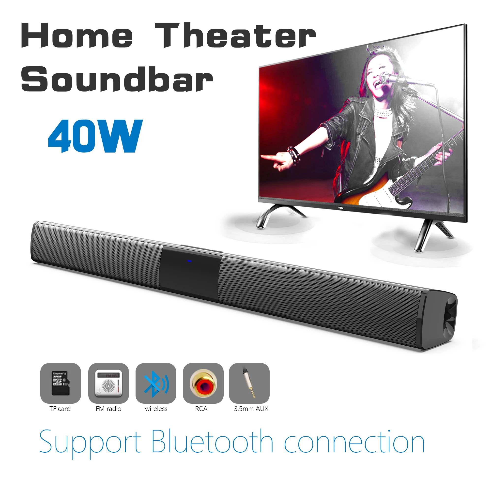 40W High Power Soundbar for TV - Home Cinema Bose recension och pris