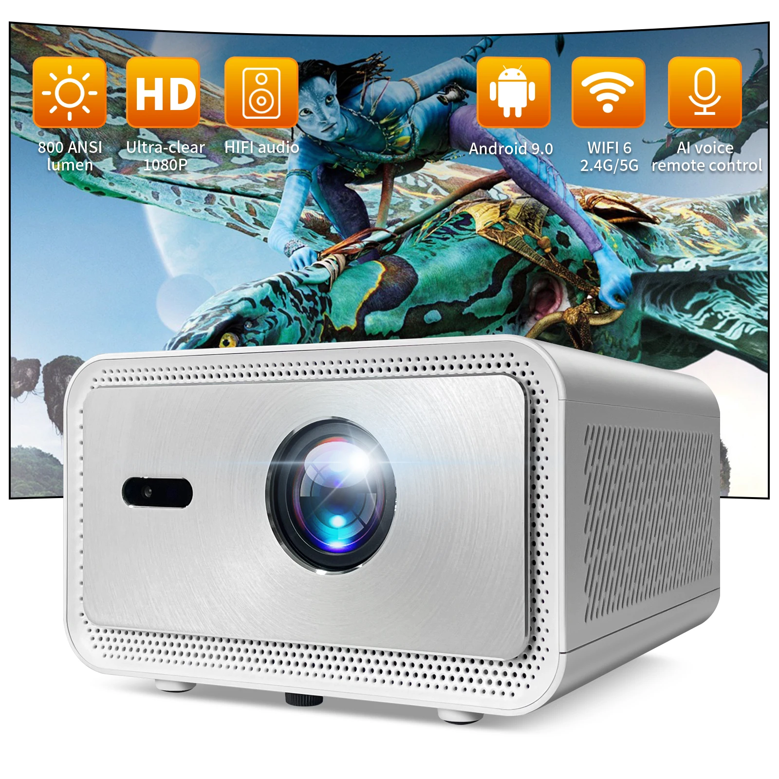 2025 4K Ultra HD Projector wit - Home Cinema Experience recension och pris