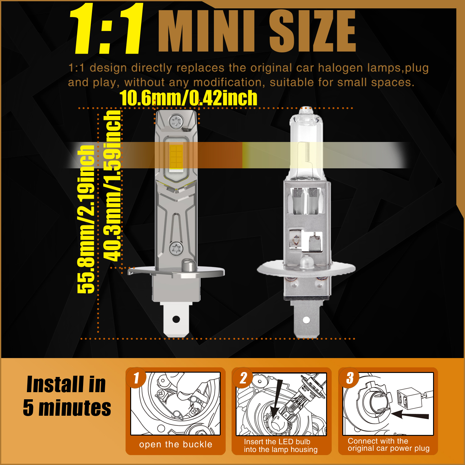 2pcs H1 Led Headlight Canbus P - Home Cinema Imax recension och pris