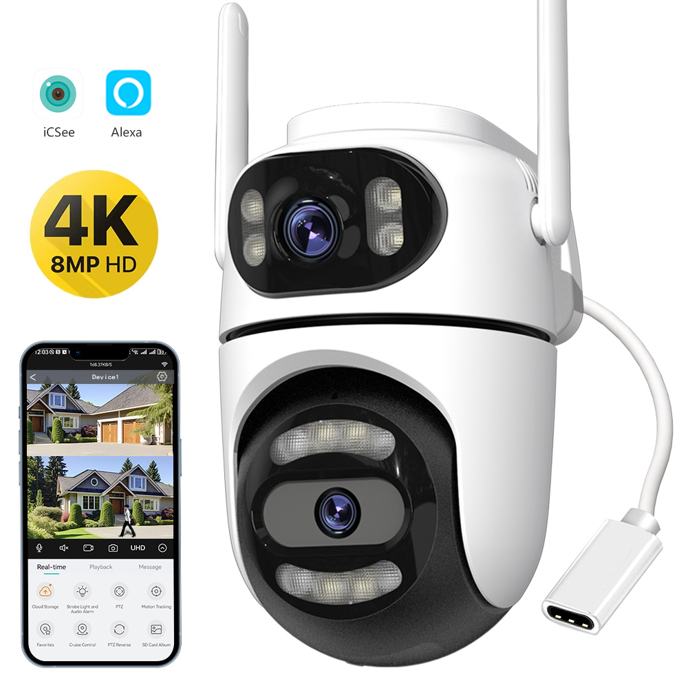 8MP 4K HD Wifi PTZ Camera iCse - Home Cinema Wall Panels recension och pris