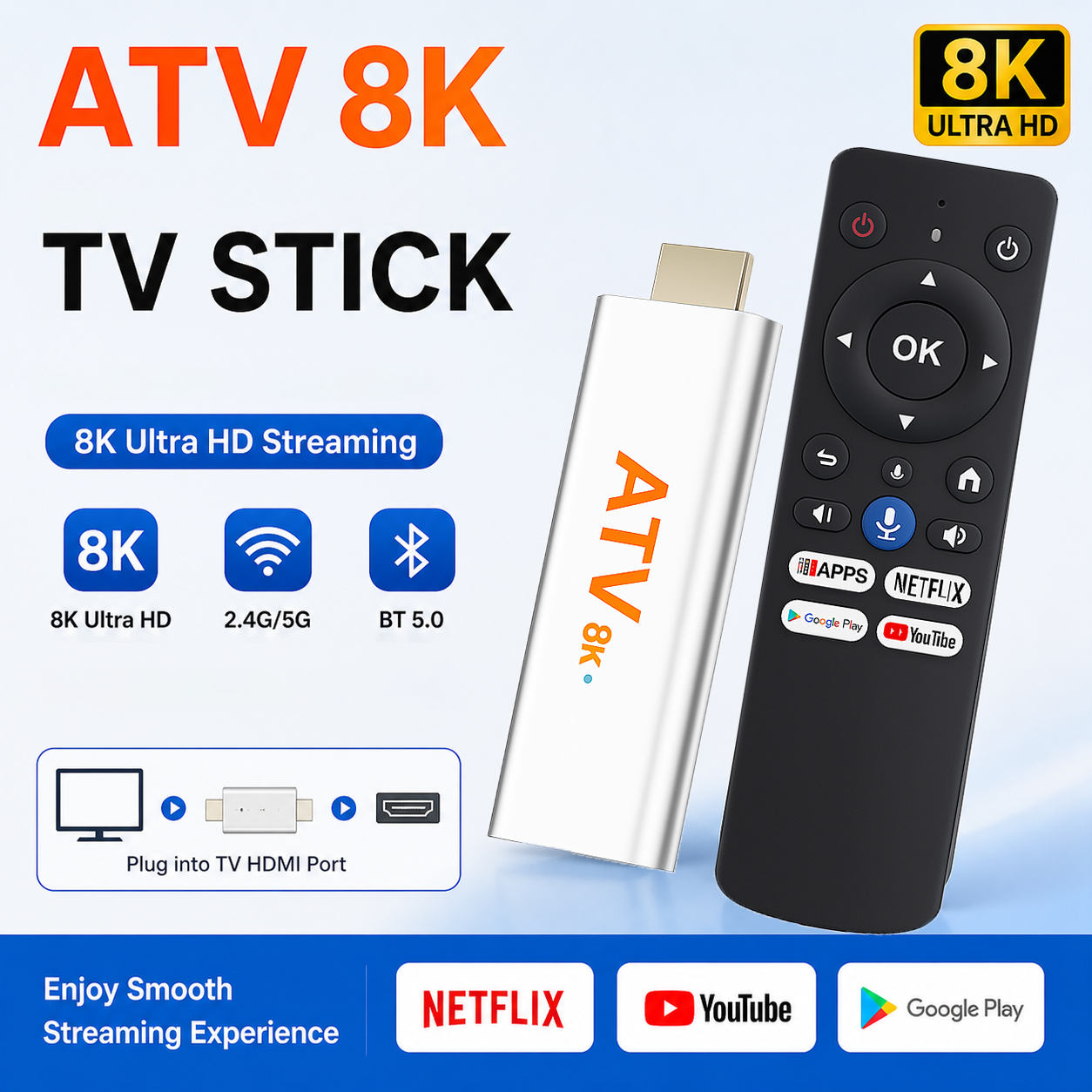 4K Android16 TV Stick Smart TV - Home Cinema Youtube recension och pris